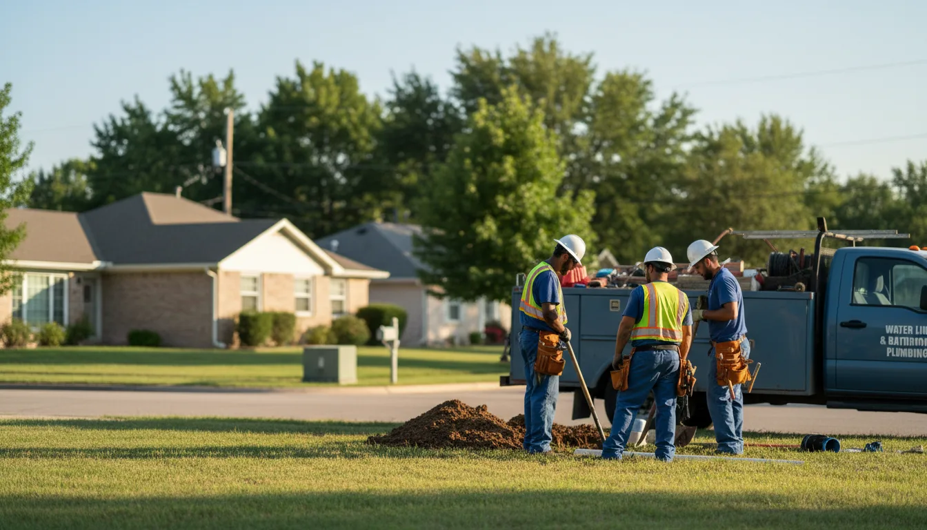 Residential water line and bathroom plumbing service in Montesano, WA